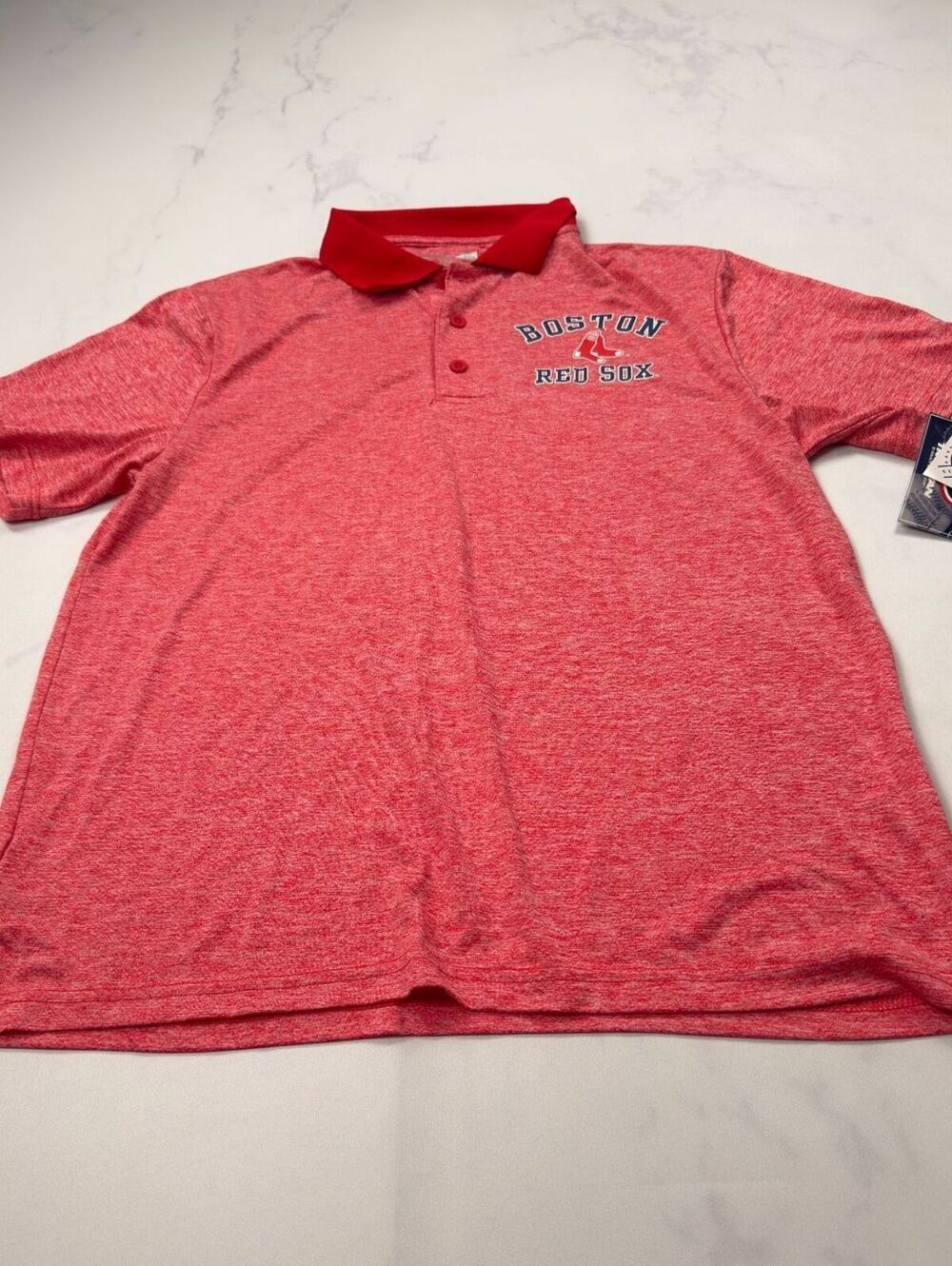 Genuine Merchandise Boston Red Sox Polo Red Heather - Mens L NWT